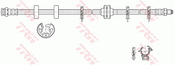 PHB274 TRW Гнучка гальмівна трубка передня