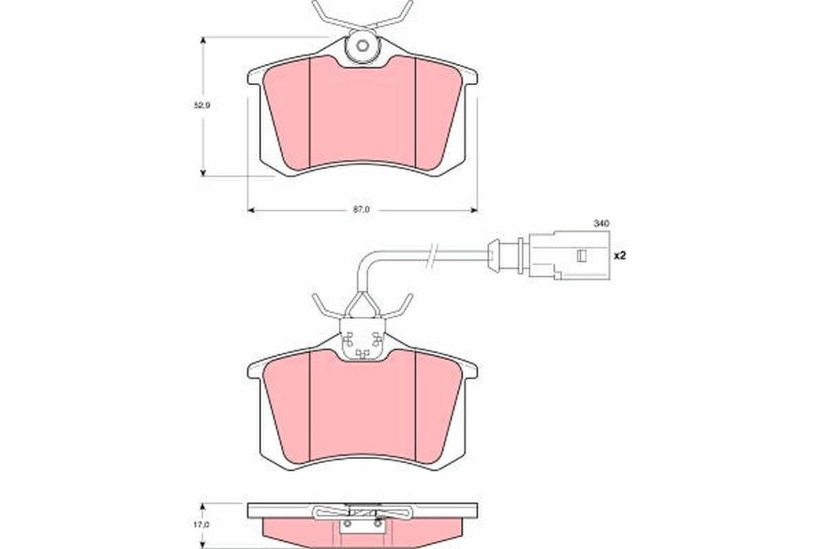 Задні гальмівні колодки Brilliance SHZ3501023 ціна, від 18.55 USD