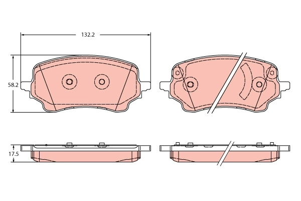 Передні тормозні колодки 2588897 Ford