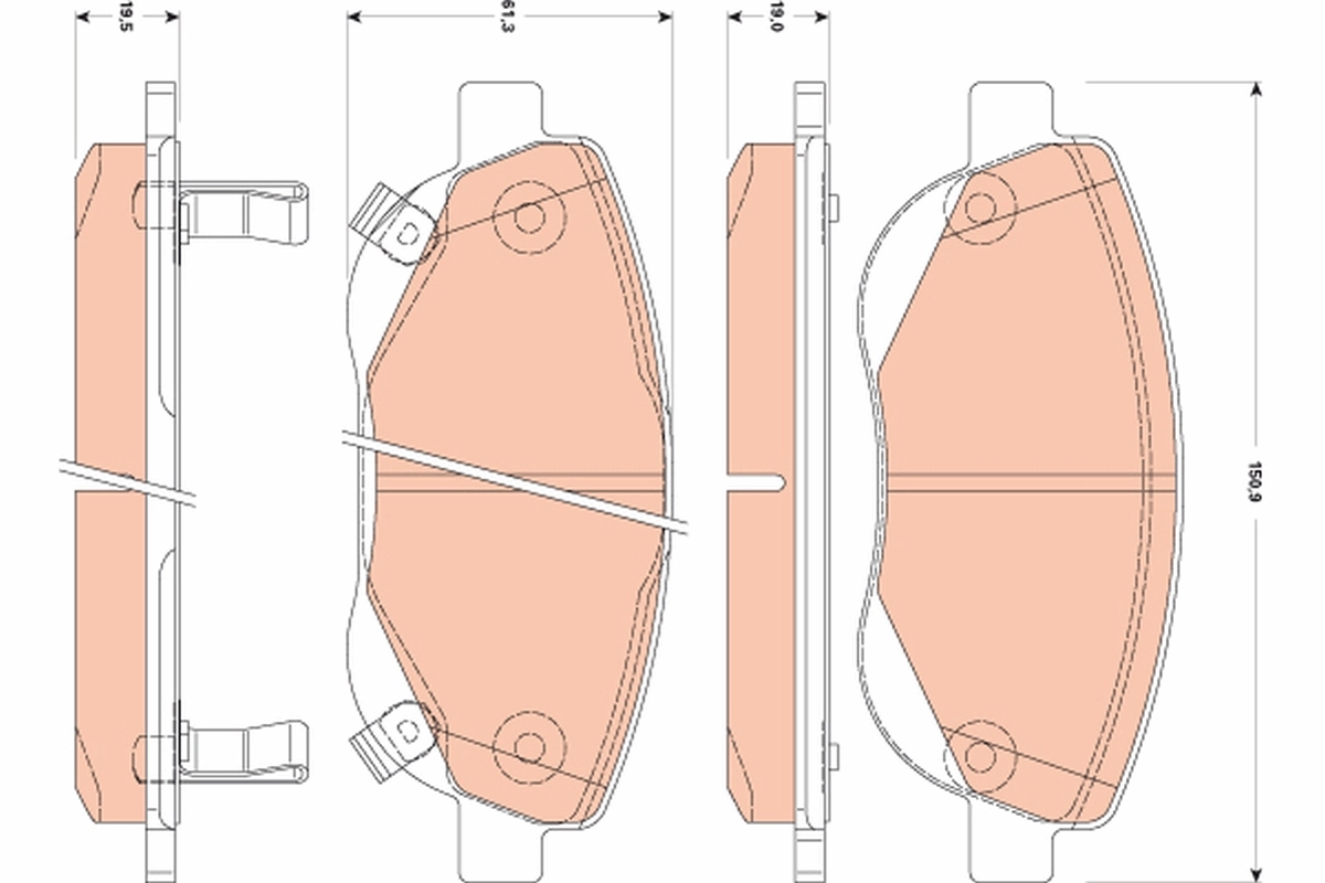 Передні гальмівні колодки на Toyota Avensis III T27
