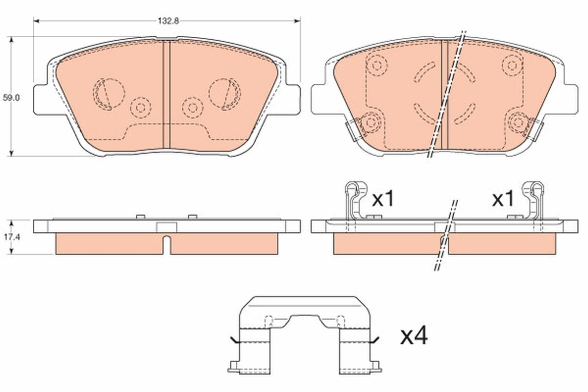 Передні тормозні колодки 8550502603 Nissan/Infiniti