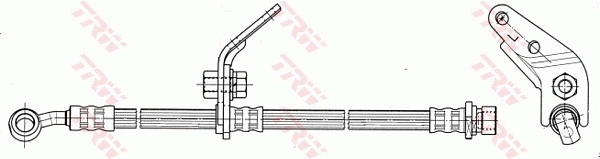 PHD7072 TRW Шланг гальмівний передній, лівий