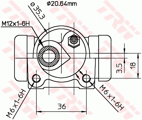 Купити 7701033707 Renault (RVI) Циліндр гальмівний колісний/робітник, задній