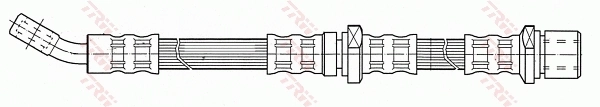 PHD443 TRW Шланг гальмівний задній, правий