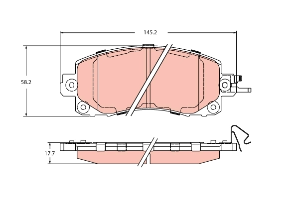 Гальмівні колодки Denckermann B111592 ціна, від 34.39 USD