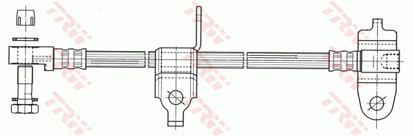 PHD953 TRW Шланг гальмівний передній, лівий