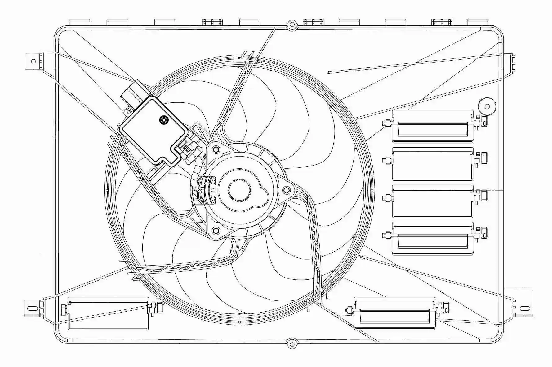 Купити 1477218 Ford Електровентилятор охолодження в зборі (двигун + крильчатка)
