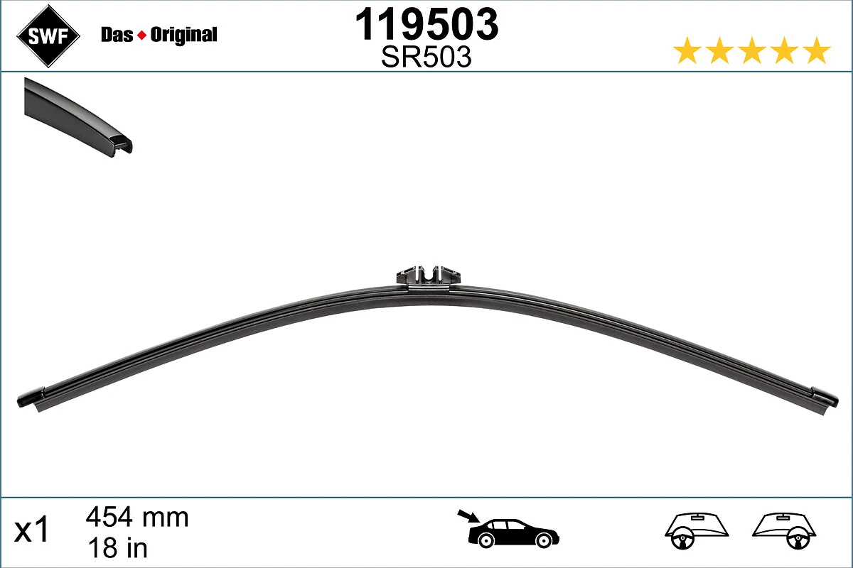 Щітка склоочисника заднього скла SWF 119503 ціна, від 7.44 USD