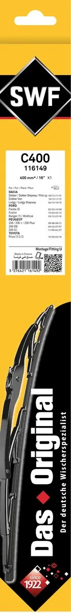 Щітка склоочисника задня на Subaru Impreza II GD, GG