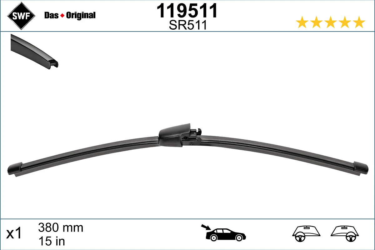 Щітка склоочисника заднього скла SWF 119511 ціна, від 10.96 USD