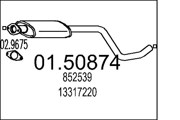 Глушник General Motors 852539 ціна, від 52.76 USD