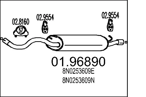 Вихлопна труба Audi TT купе (8N3) (1998 - 2006) ціна, від 60.11 USD