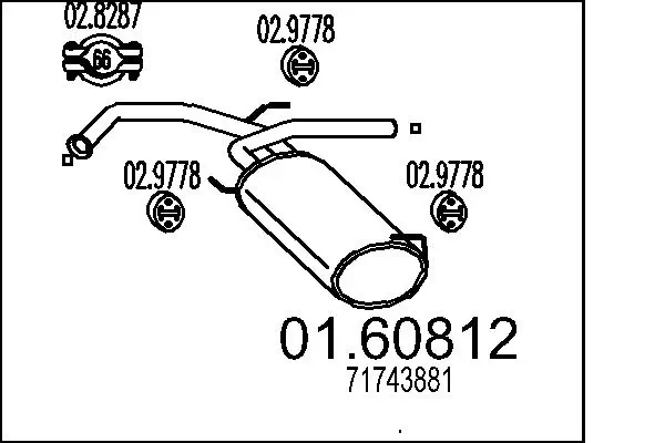 Глушник, задня частина Bosal BS148171