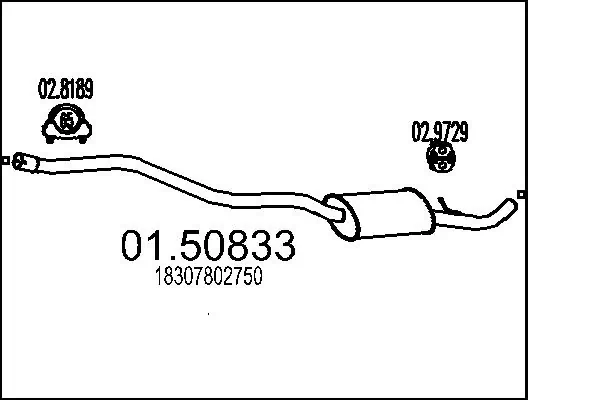 Купити BS288171 Bosal Вихлопна труба