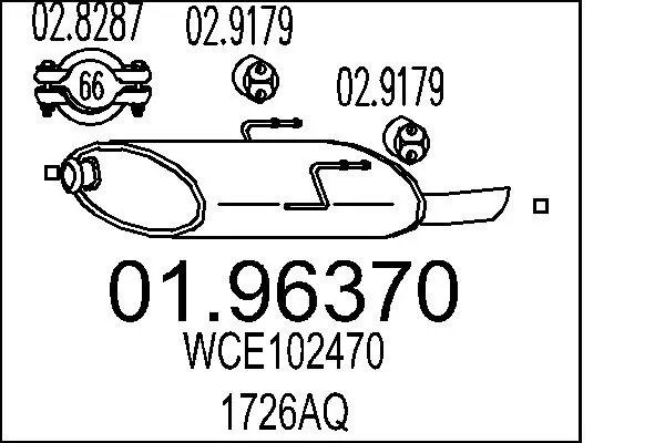 Глушник, задня частина на Peugeot 406  8C