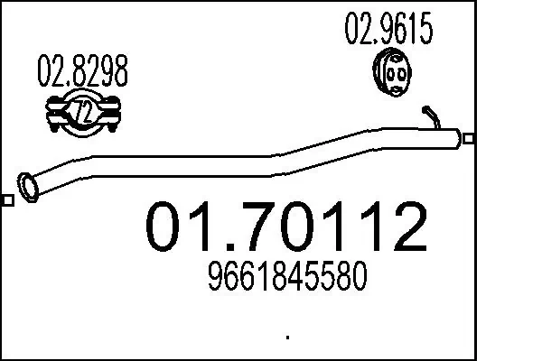 Вихлопна труба Fiat/Alfa/Lancia 9661845580 ціна, від 32.59 USD