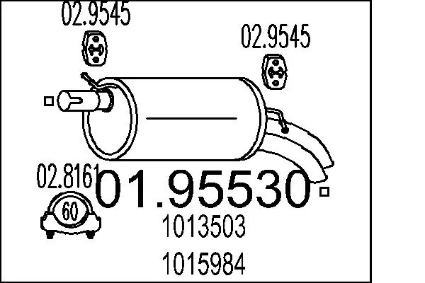 Купити Глушник, задня частина Ford Galaxy I VY WGR