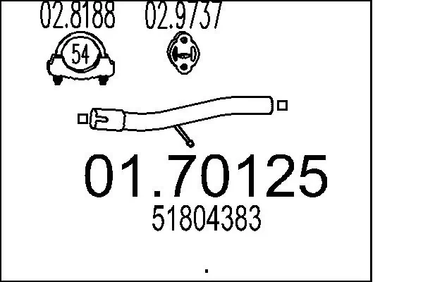 Глушник вихлопних газів кінцевий Fiat Fiorino фургон (225) (2008 - 2026) ціна, від 25.32 USD