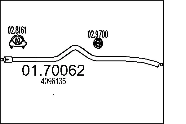 Глушник, задня частина на Ford Transit V V184/5