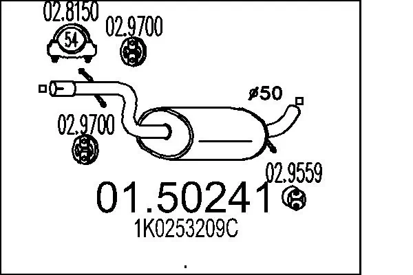 FP1203G21 Polmostrow Глушник, задня частина