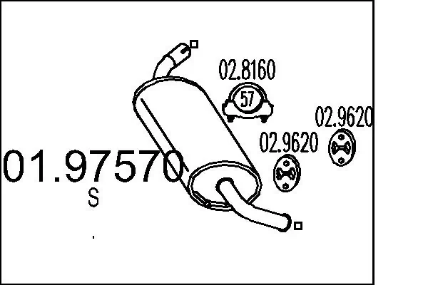 Глушилка задня Asmet ASM09077 ціна, від 72.20 USD