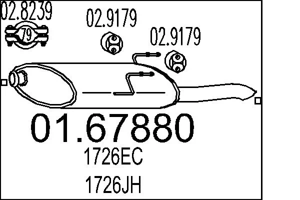 Вихлопна труба Peugeot 406 універсал (8E, F) (1996 - 2004) ціна, від 73.01 USD