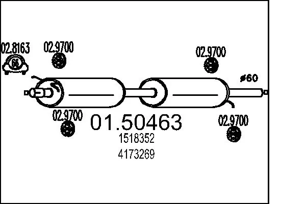 Глушник, середня і задня частина 8601 Polmostrow