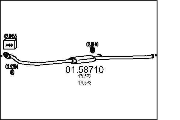 Купити BS293111 Bosal Глушник, передня частина