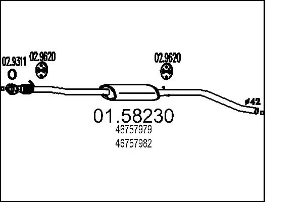 BS286325 Bosal Середній глушник