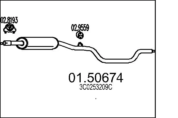 Купити FP7407G23 Polmostrow Глушник, передня частина