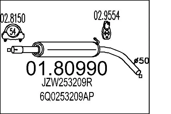 Глушилка задня Polmostrow FP6202G31