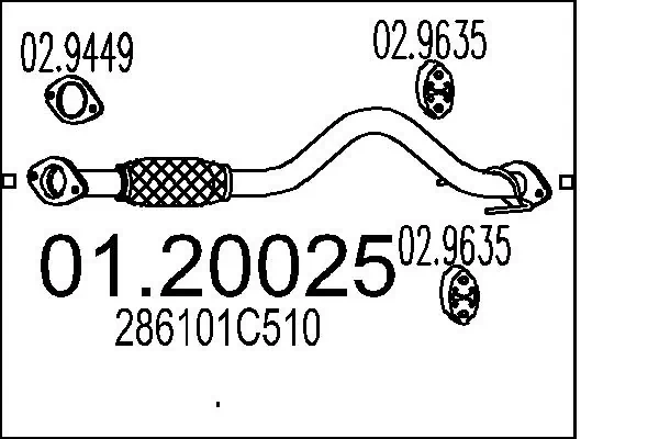 Купити FP3128G11 Polmostrow Глушник, передня частина