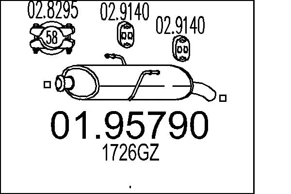Вихлоп Peugeot 206 кабріолет (2D) (2000 - 2007) ціна, від 54.66 USD
