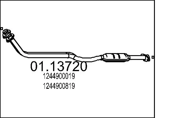 Труба приймальна (штани) глушника, передня Polmostrow FP3526G13 ціна, від 60.54 USD