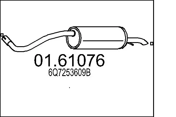  Глушник, задня частина Skoda Roomster 