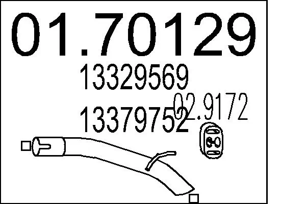 Вихлоп General Motors 13329569 ціна, від 17.80 USD