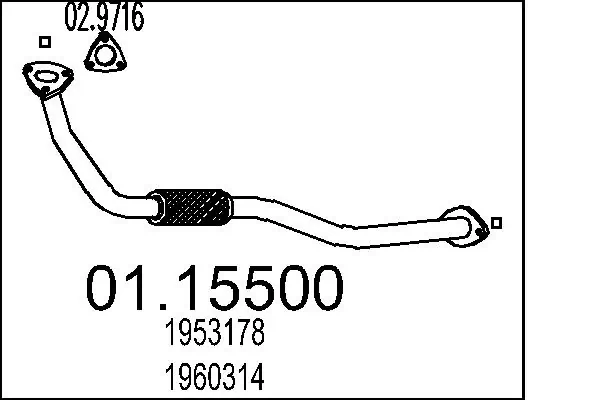 A9424903019 Mercedes Труба приймальна (штани) глушника, передня