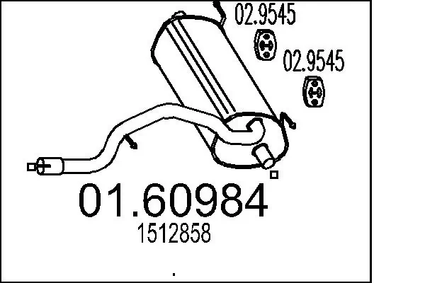 Глушник, задня частина Renault Koleos 