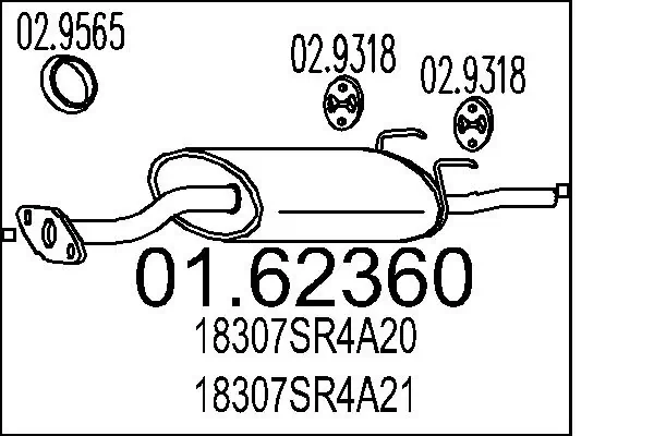 Вихлоп Polmostrow FP2936G32 ціна, від 59.83 USD