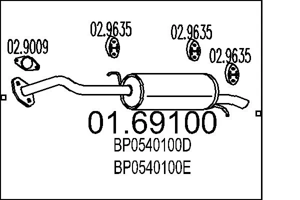 Вихлопна труба Mazda 323 F IV хетчбек (BG) (1989 - 1994) ціна, від 62.93 USD