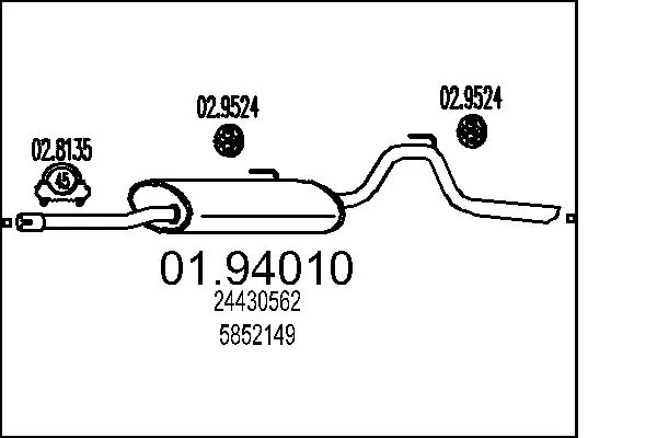 Глушилка задня на Opel Agila A H00