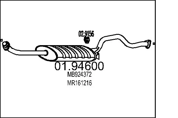 Глушник, задня частина BS282891 Bosal