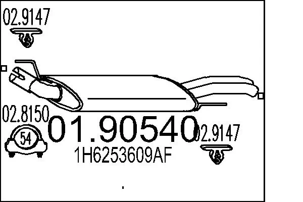Глушник, задня частина FP9522G35 Polmostrow