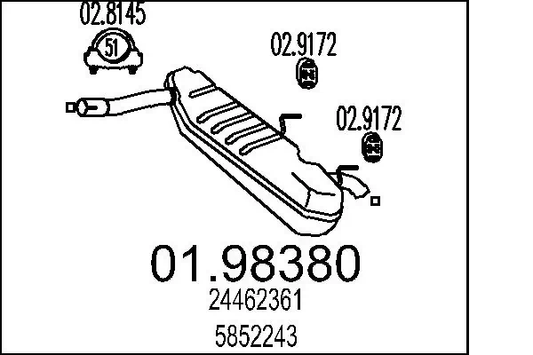 Вихлопна труба Asmet ASM05176 ціна, від 102.83 USD