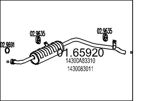 Вихлоп Suzuki 1430083011 ціна, від 81.21 USD