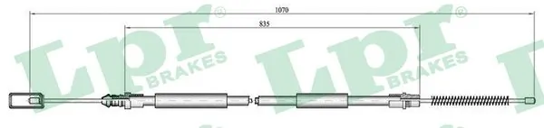 Купити 350179 Linex Трос ручного гальма задній, правий