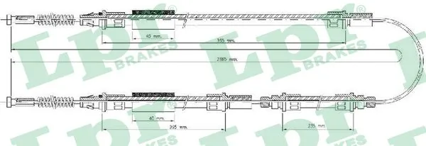 Трос ручного гальма задній, правий/лівий Adriauto AD130232 ціна, від 14.99 USD