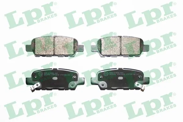 05P1839 LPR Колодки гальмівні задні, дискові