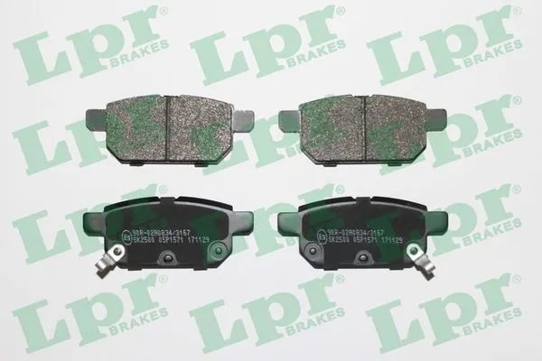 05P1571 LPR Колодки гальмівні задні, дискові