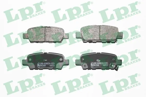 05P1862 LPR Колодки гальмівні задні, дискові